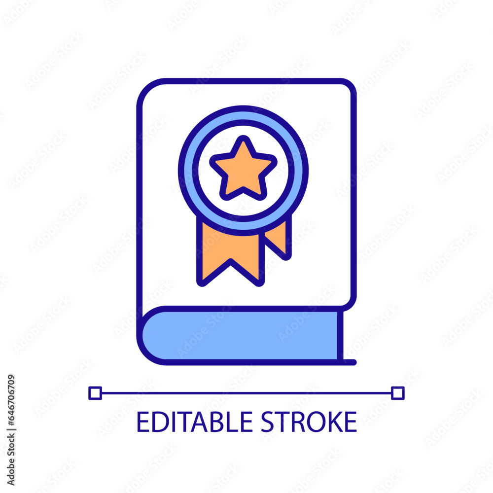 2D editable icon representing health interoperability resources, isolated vector, multicolor thin line illustration. 2D editable icon representing health interoperability resources, isolated vector, multicolor thin line illustration.