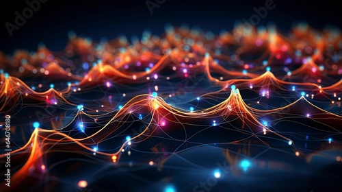 Modern digital abstract 3D background. Can be used in the description of network abilities, technological processes