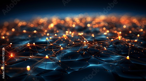 Modern digital abstract 3D background. Can be used in the description of network abilities, technological processes