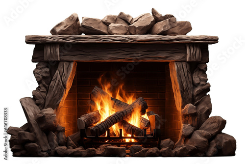 Isolated Hearth on Transparent Background Generative AI