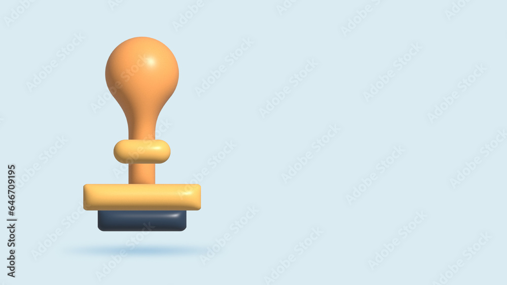 Approval Stamp 3D Icon Illustration Approval Stamp 3D Icon Illustration