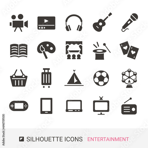 商品アイコン　娯楽　シルエットアイコン