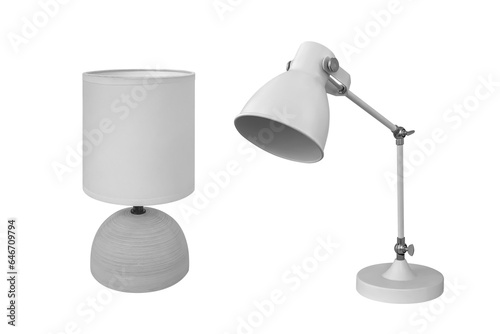 white table lamp isolated on white background © sergiy1975