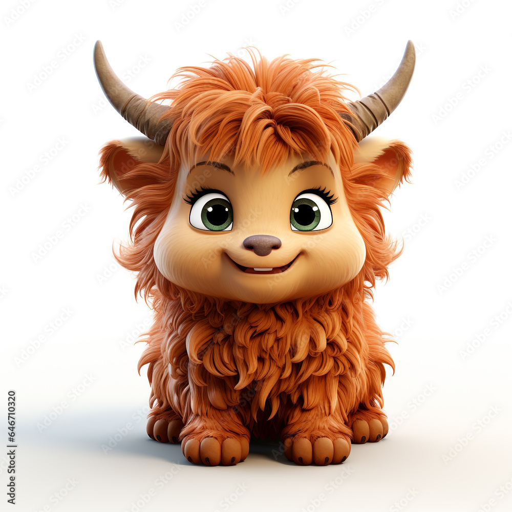 3d cartoon cute anoa 3d cartoon cute anoa