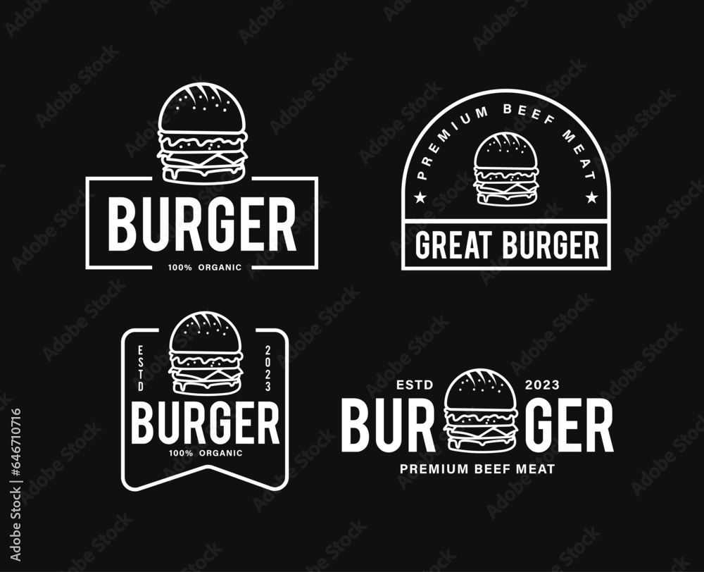 Fototapeta premium burger logo template