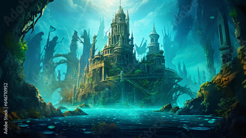 Atlantis the lost underwater city Art © Ashley