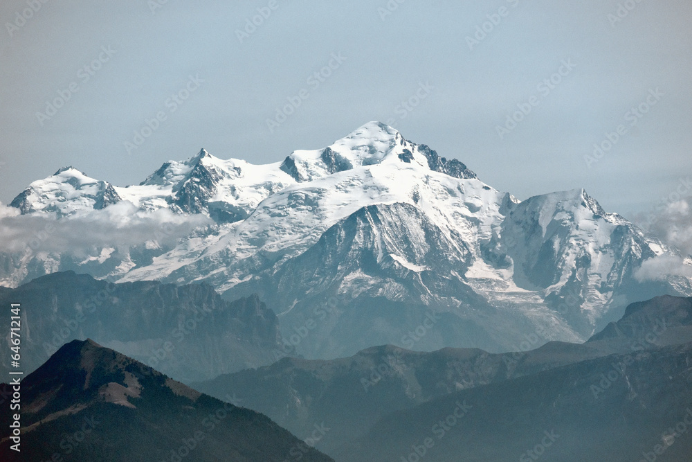 Le Mont Blanc depuis le col de la Faucille