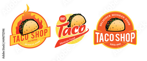 taco mexican food logo template
