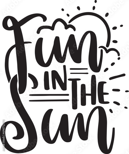 Hand-drawn lettering compositions about Summer. Funny season slogans. Isolated calligraphy quotes for travel agencies, and beach parties. Great design for banner, postcard, print, or poster.