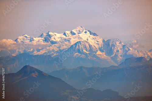 Le Mont Blanc depuis le col de la Faucille