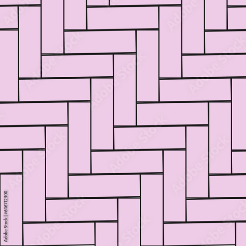 Puzzle rectangular block isolated on the pink background. Repeat pattern of connecting geometric texture wall. Backdrop wallpaper concept.