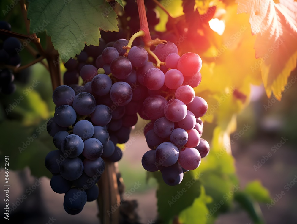 Naklejka premium Organic Grape Cluster