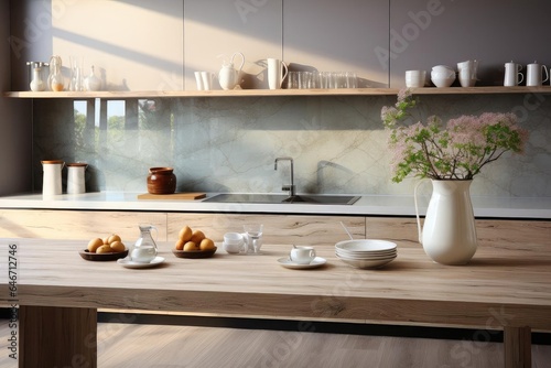 minimalist hospitality kitchen with serene and understated luxury
