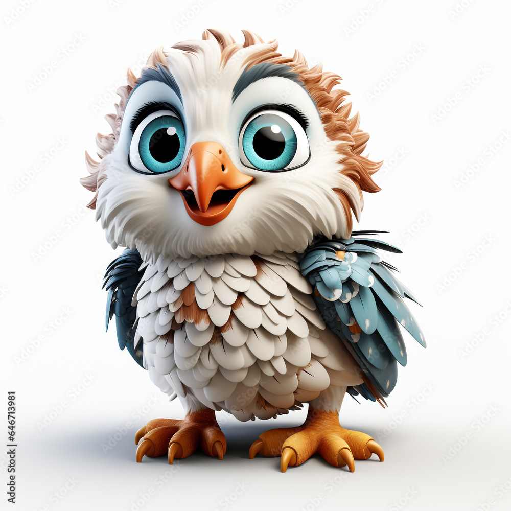 3d cartoon cute falcon bird 3d cartoon cute falcon bird