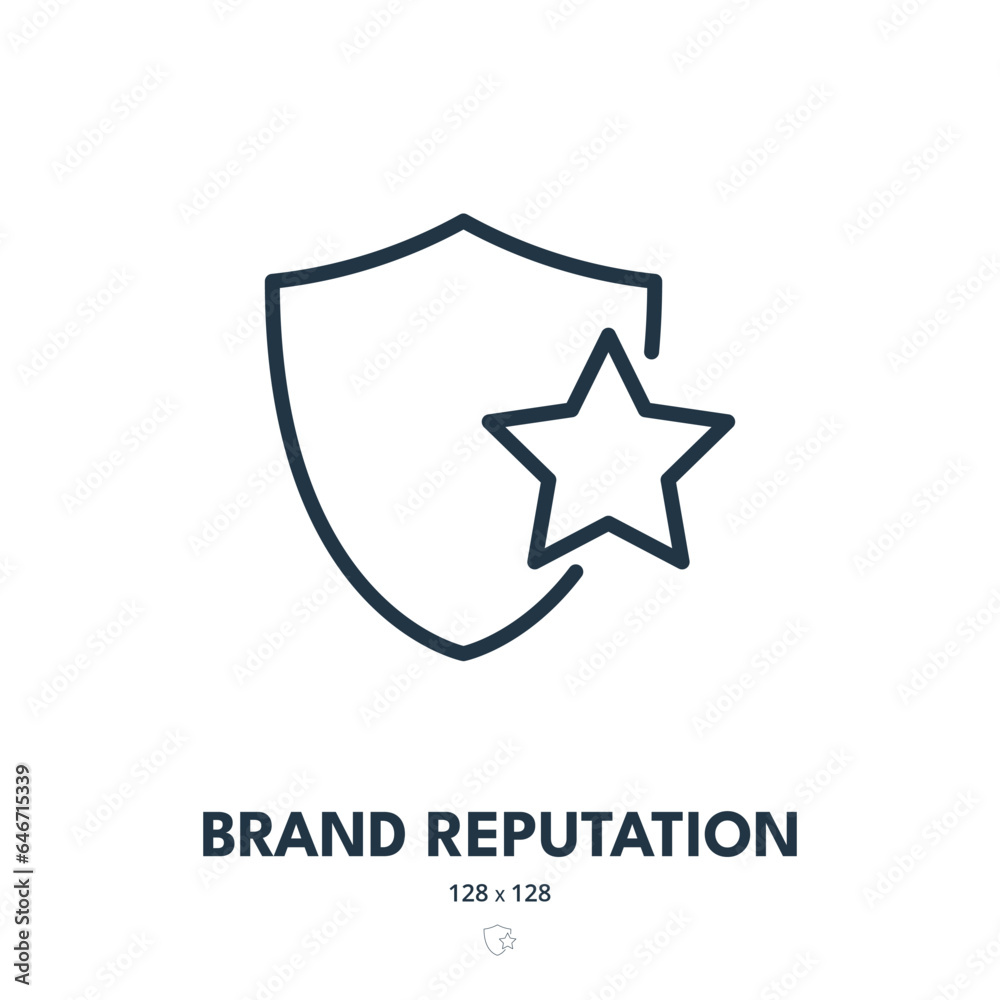 Brand Reputation Icon. Branding, Recognition, Positioning. Editable Stroke. Simple Vector Icon Brand Reputation Icon. Branding, Recognition, Positioning. Editable Stroke. Simple Vector Icon