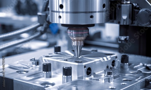 Quality control on milling CNC machine, coordinate measuring machine, Quality control machine, Generative AI