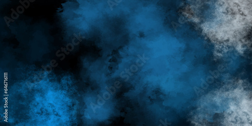 The abstract fog or smoke moves on black background, with blue cloudiness, mist, or smog background for your logo wallpaper or web banner. abstract white smoke isolated on colorful .