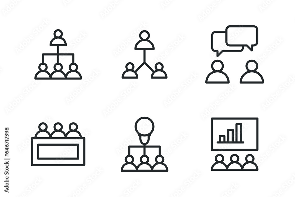 teamwork Icons bundle. Linear dot style Icons. teamwork Icons bundle. Linear dot style Icons.