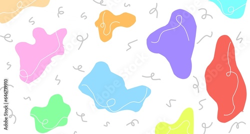 Abstract colourful paint brush and strokes  scribble pattern background. Cheerful random design.