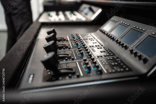 Pro TV Live Streaming Mixer: Close-Up of Advanced Broadcasting Equipmen