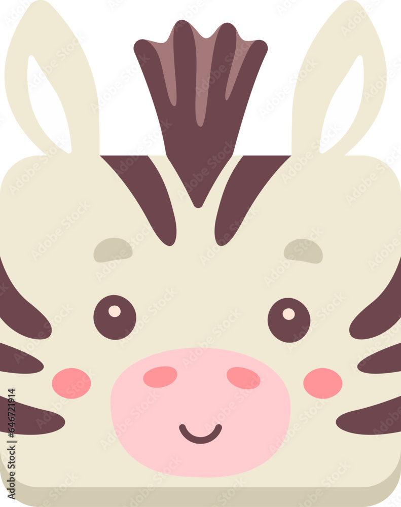 Obraz premium Zebra Square Face