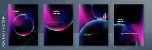 Colorful gradient abstract vector poster background