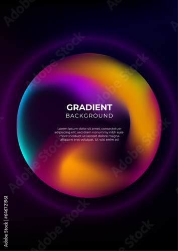 Vector colorful gradient abstract poster design