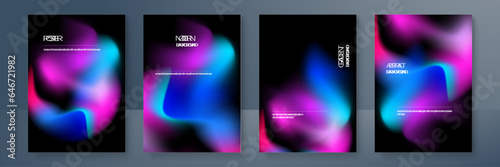 Colorful bubble gradient poster. abstract backgrounds color gradient vibrant. Applicable for banner design, cover, invitation, party flyer, app, web design, webpages, vector design.