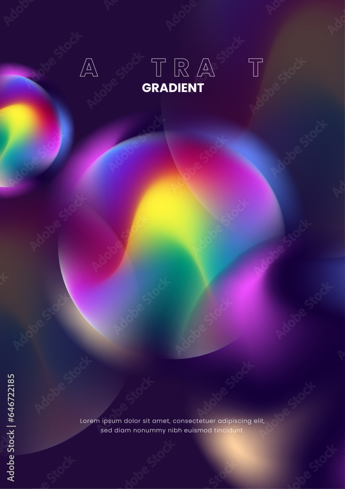 Vector colorful gradient abstract poster design