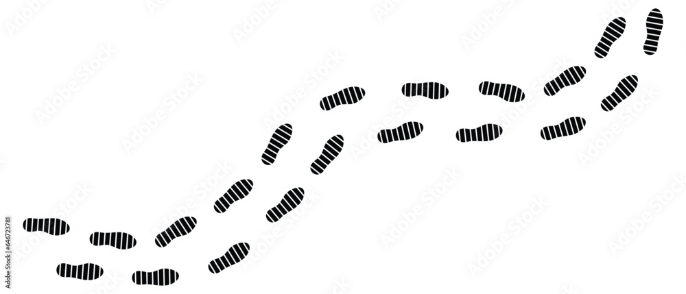Human Shoe footprints icon white background design.
