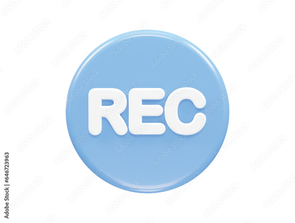 Record icon illustration element render Record icon illustration element render