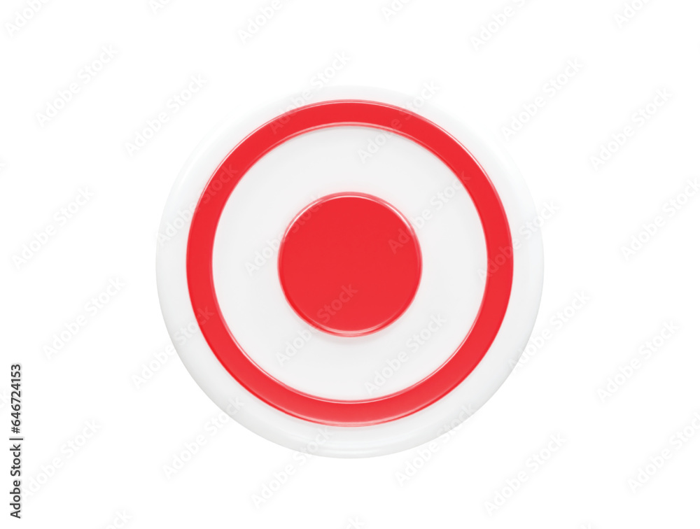 Record icon illustration element render Record icon illustration element render