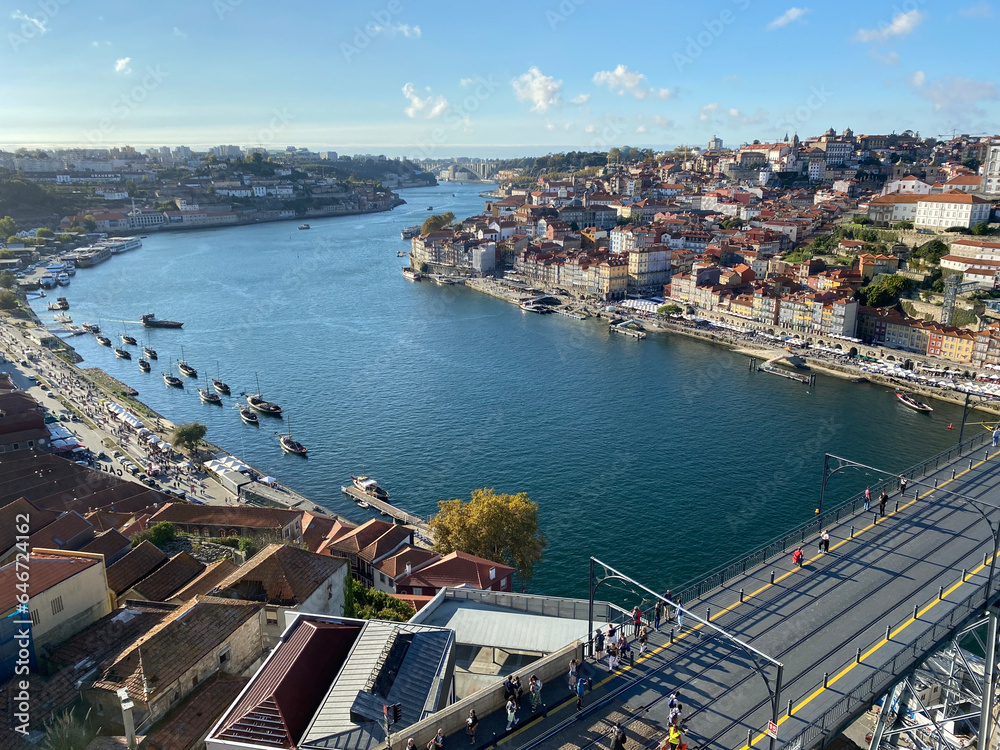 View of Douro river in Porto city