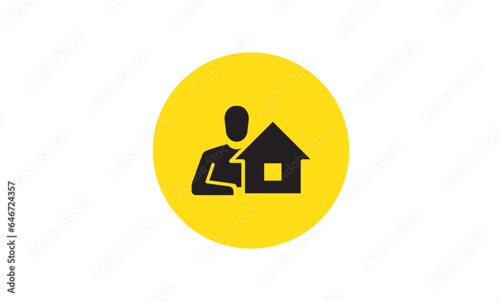 House selection and search, house project, real estate business icon, website button vector illustration House selection and search, house project, real estate business icon, website button vector illustration
