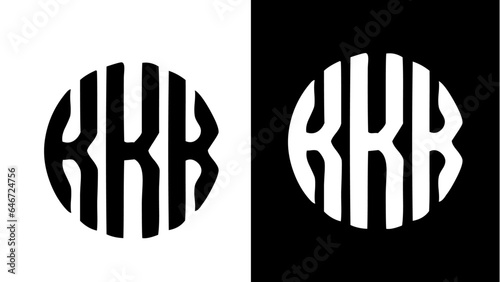 K logo Illustration, K logo in circle, K geometric logo