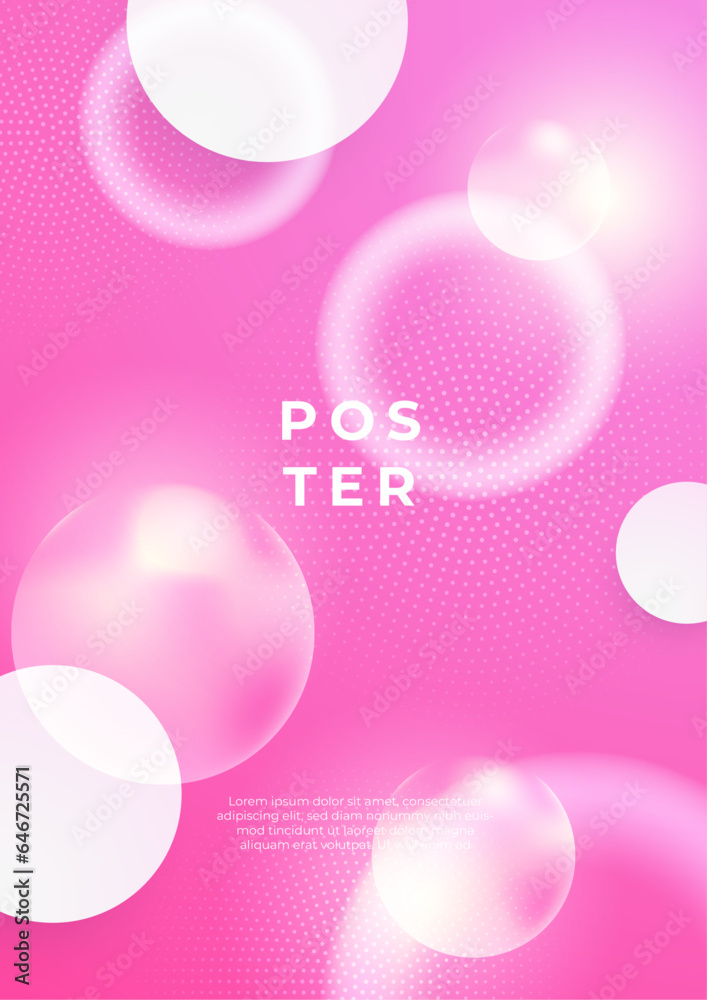 Colorful poster template with vibrant color gradient shapes and blur effects. Smooth gradient collection. Ideal for flyer, social media, banner, placard. Vector illustration