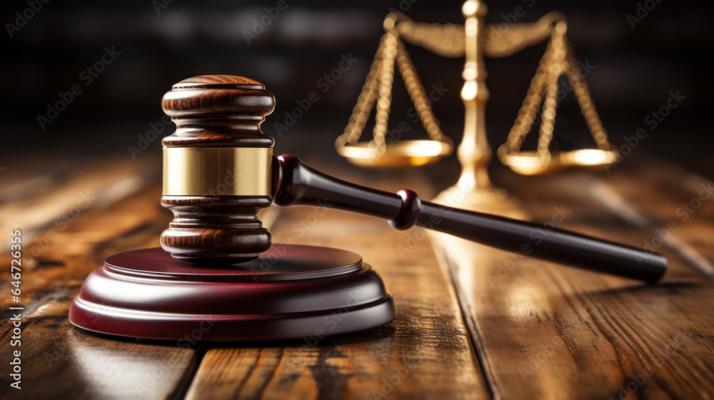 Law theme, mallet of judge, wooden gavel on table. Law theme, mallet of judge, wooden gavel on table.