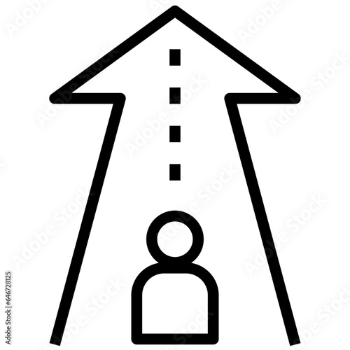 move on outline style icon