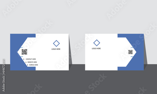 Uncommon creative modern double sided professional business card and mok up tamplate.