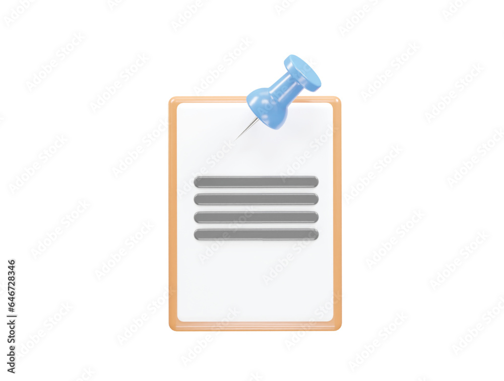 Pin icon element 3d rendering illustration Pin icon element 3d rendering illustration