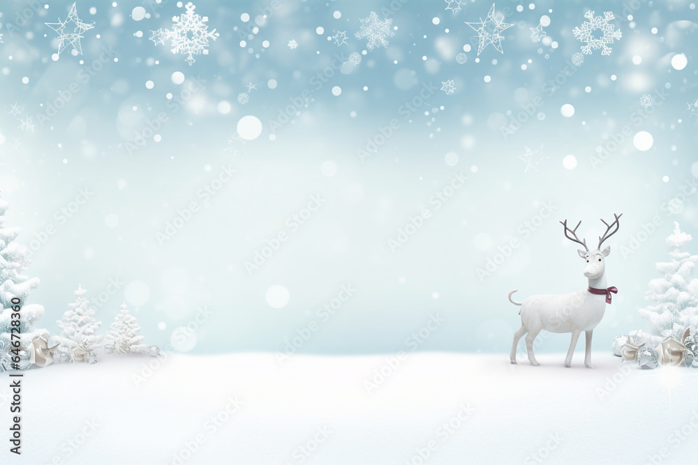 christmas card with deer