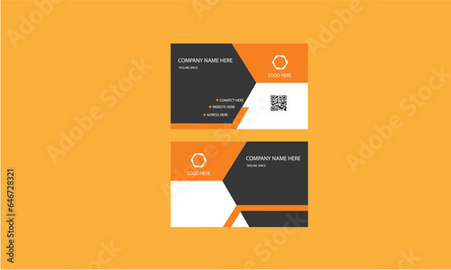 Uncommon creative modern double sided professional business card and mok up tamplate.