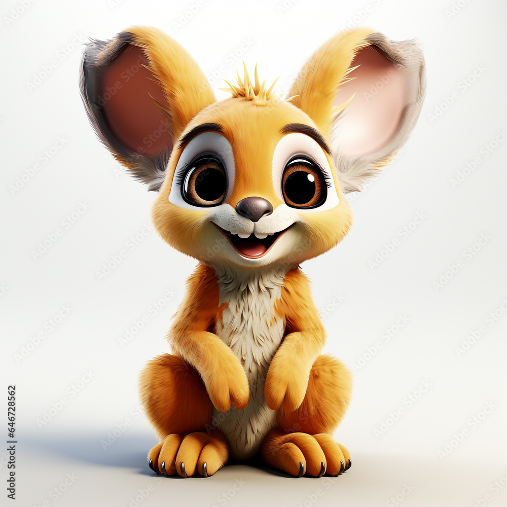 3d cartoon cute brown kangaroo 3d cartoon cute brown kangaroo
