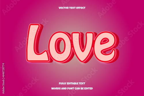 Editable text effect