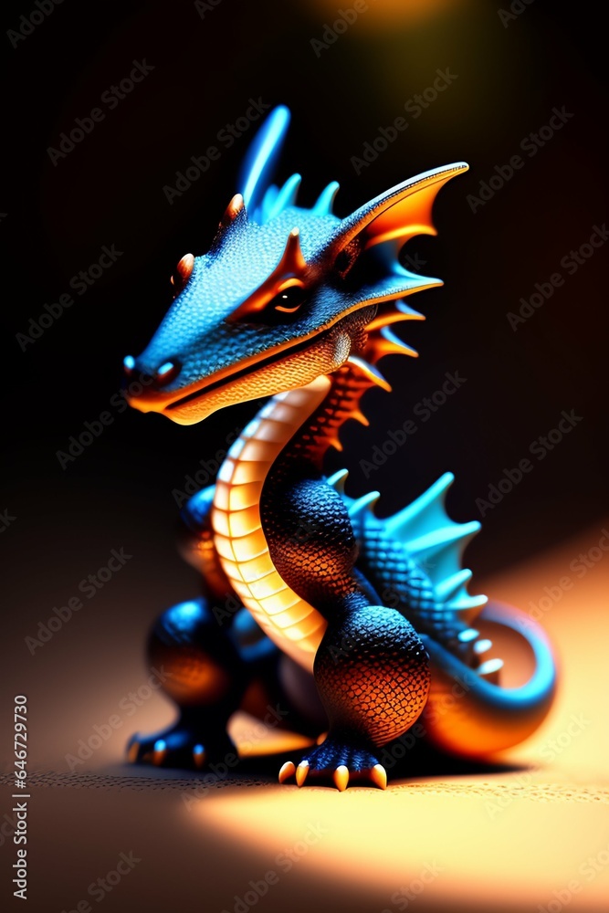 Obraz premium A DRAGON BABY SIT