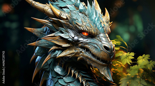 3d dragon digital art gradient vector illustration
