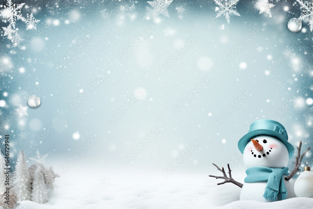 Fototapeta premium modern christmas background with snowflakes