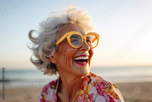Elderly women female old person senior happy