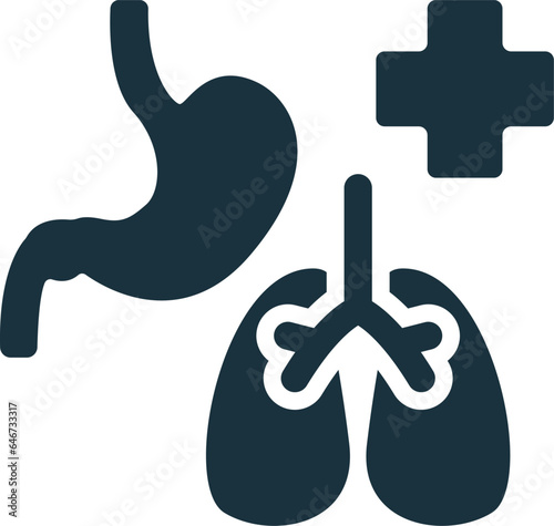 Internal medicine icon. Monochrome simple sign from medical speialist collection. Internal medicine icon for logo, templates, web design and infographics.