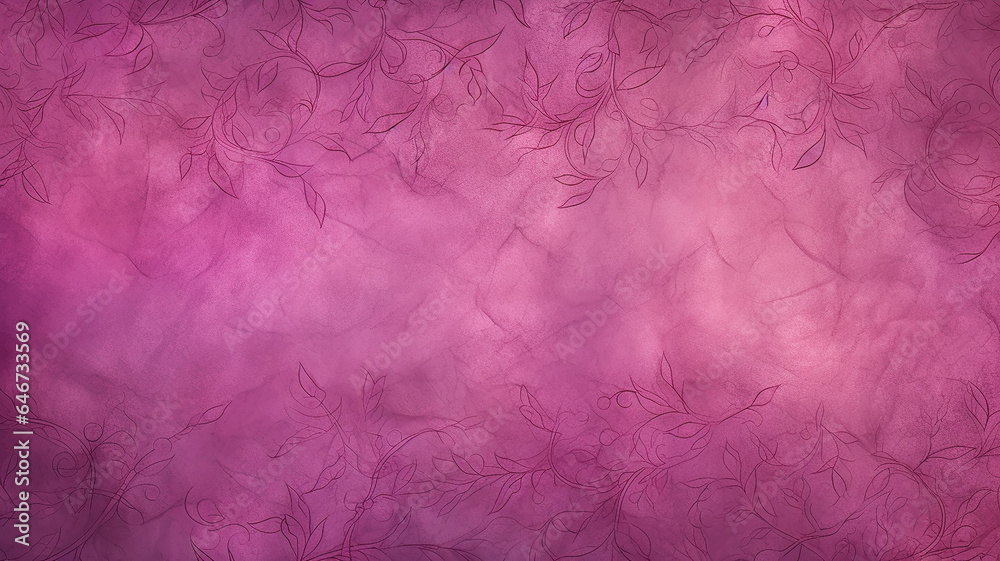 Fototapeta premium magenta background with a thin barely noticeable floral ornament, vintage blank wallpaper